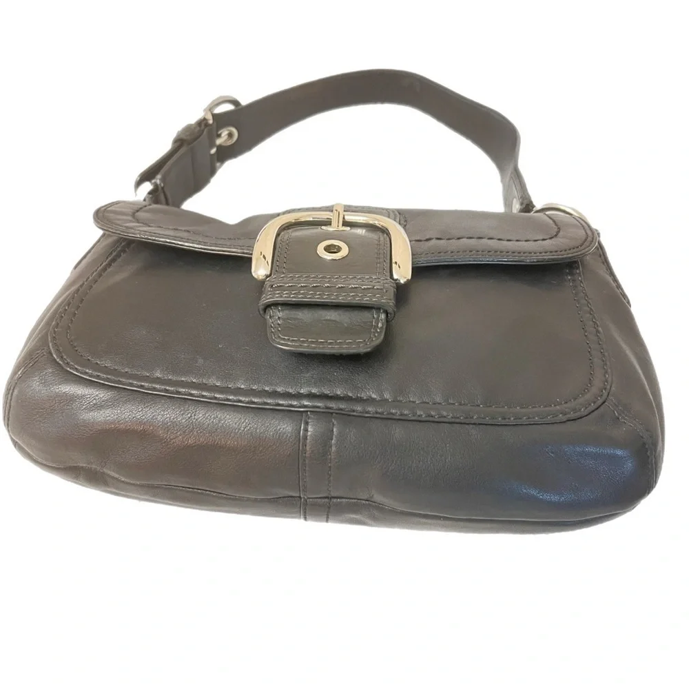Vintage Y2K Coach Leather Maxi Shoulder Bag F13105. Clear inside and outside